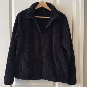 FLUFFY YARN FLEECE FULL-ZIP JACKET
